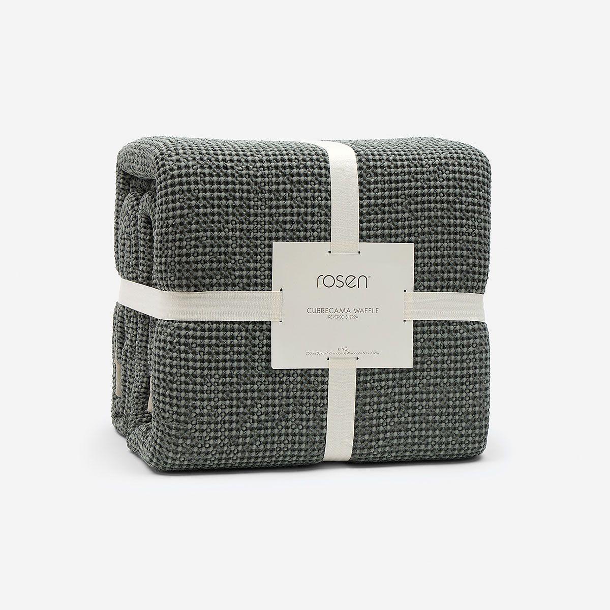 Cobertor Favo Cozy Dark Olive King-4