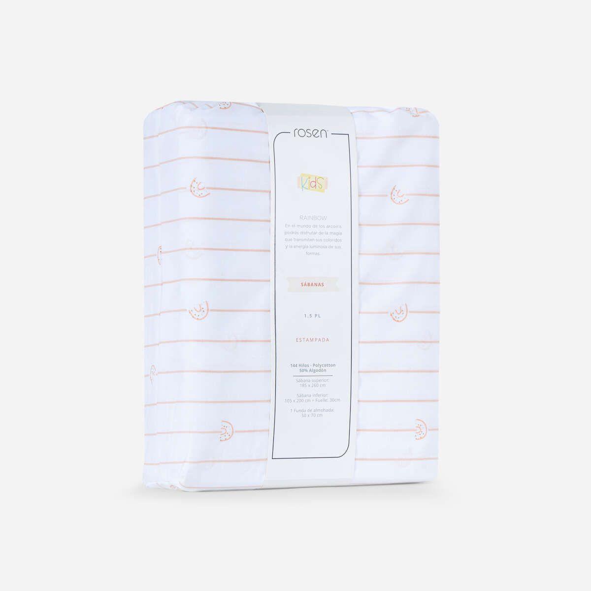 Sábana Rosen Colección Kids 144 Hilos Rainbow 1,5 Plazas-4