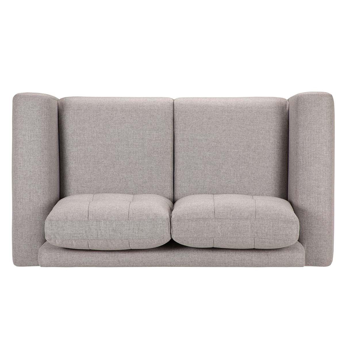 Sofá Rosen Biada 2 Cuerpos Tela Gris Perla-3