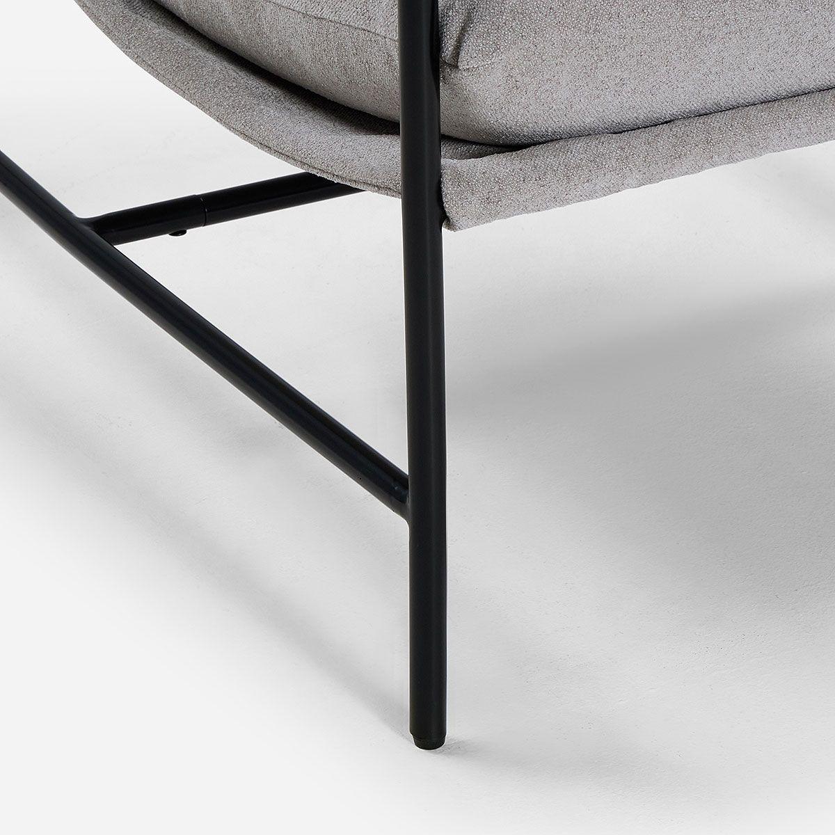Poltrona Rosen Ellon Tela Gris-4