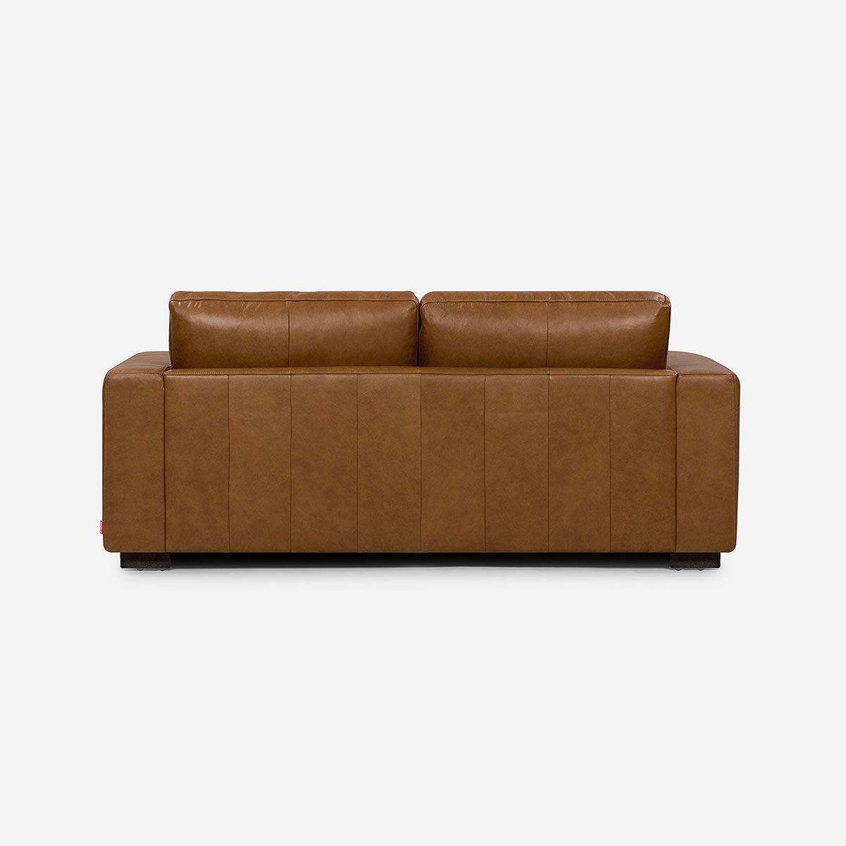 Sofá Rosen Taranna 3 Cuerpos Cuero Camel-3