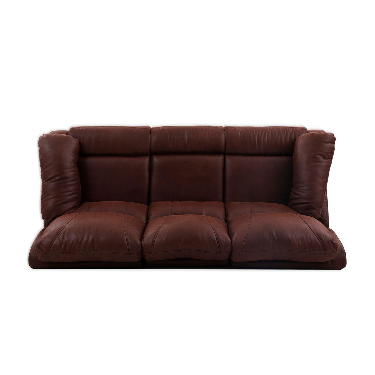 Sofá Reclinable Rosen Orson 3 Cuerpos Tela Manual Brandy-4