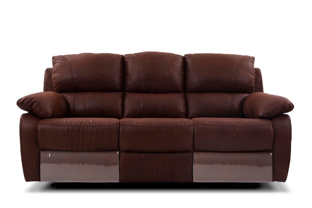 Sofá Reclinable Rosen Orson 3 Cuerpos Tela Manual Brandy-5