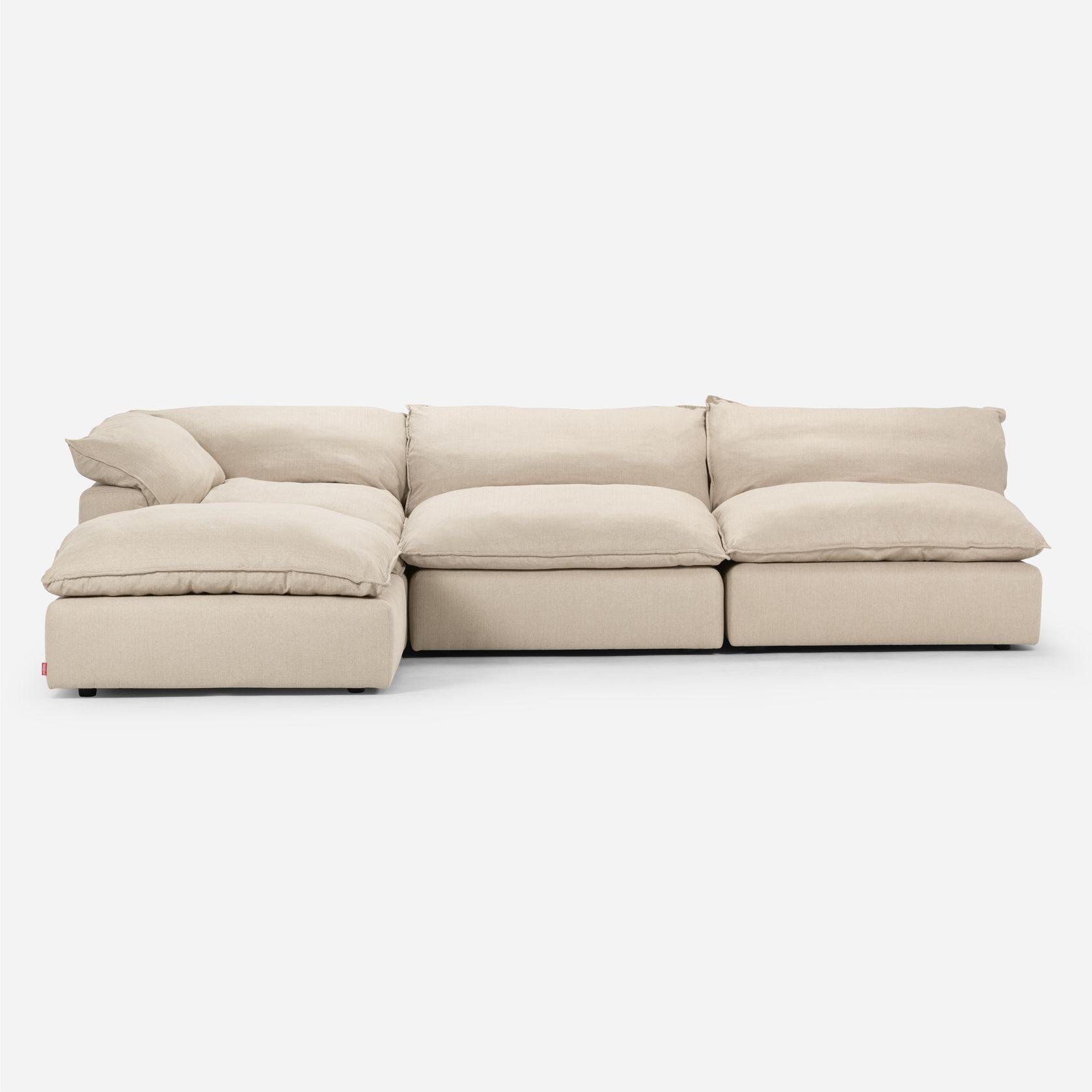 Sofá Seccional Rosen Shanklin 4 Piezas Izquierdo Tela Beige-2