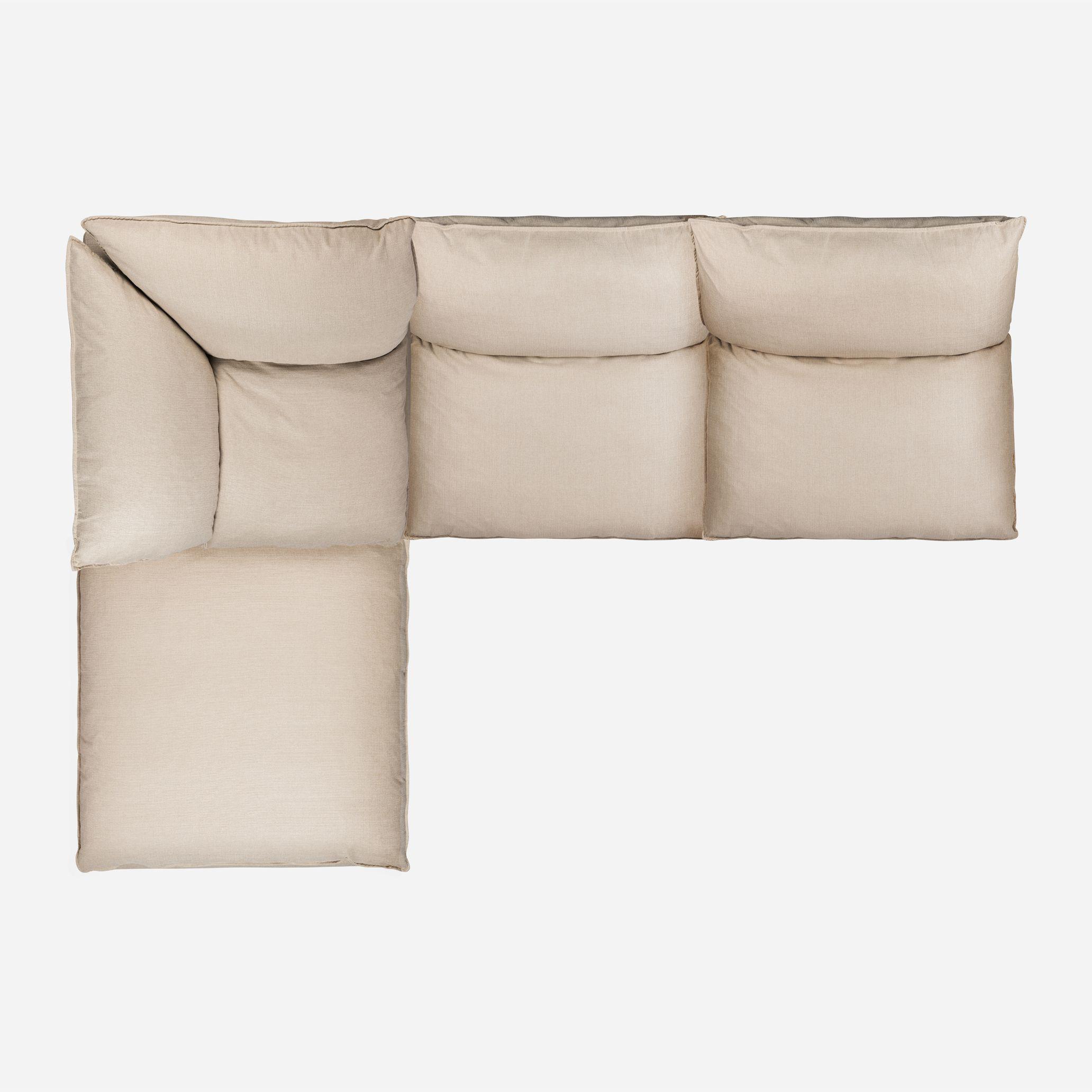 Sofá Seccional Rosen Shanklin 4 Piezas Izquierdo Tela Beige-3