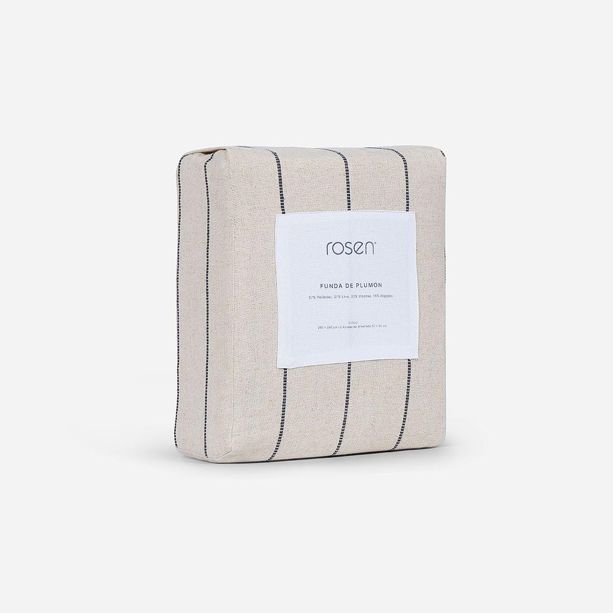 Funda Plumón Reversible Kelz Beige Súper King-4