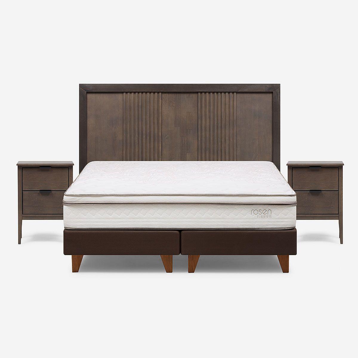 Cama Europea Classique+ 2 Plazas BD + Set Muebles Marco Soho-0