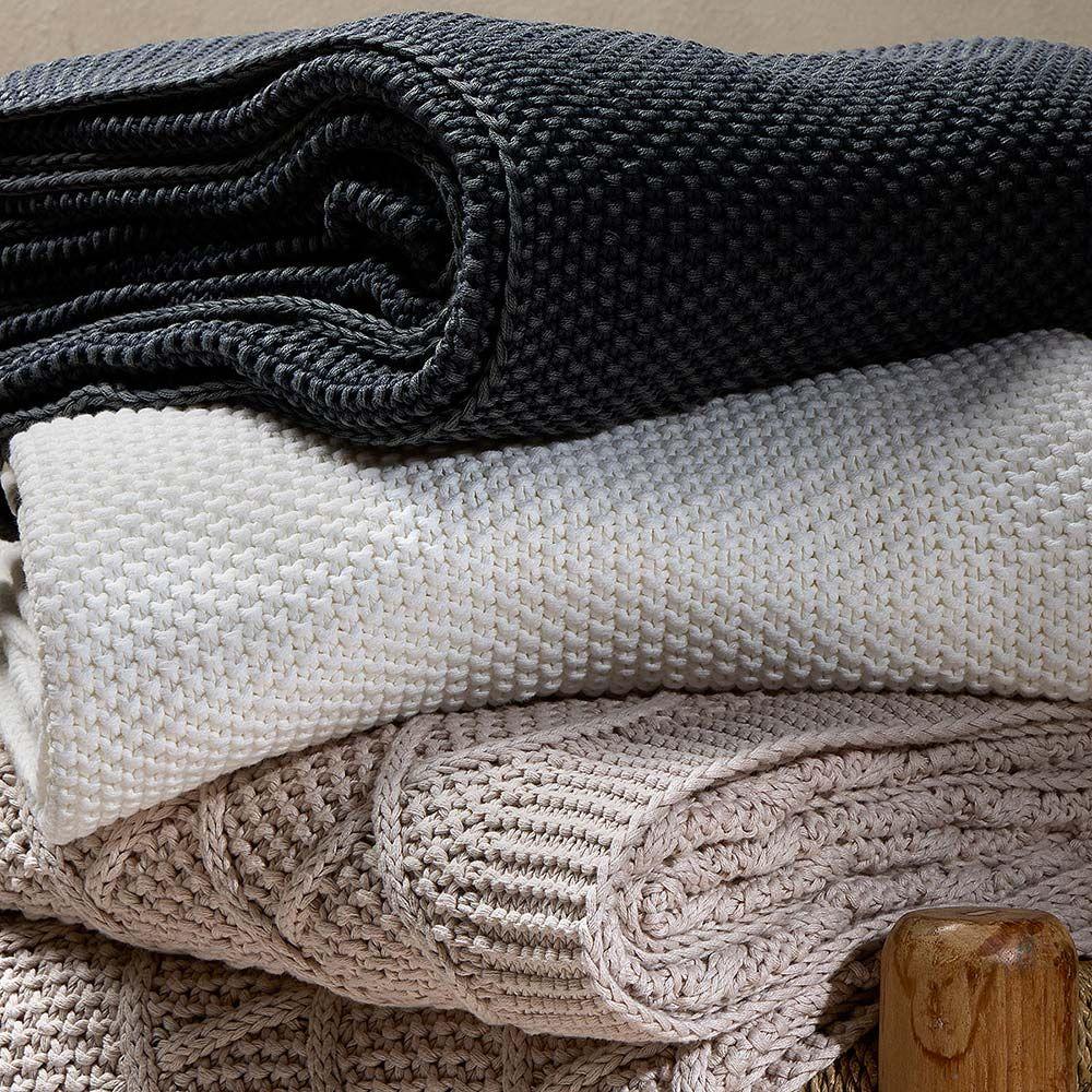 Manta Algodón Tejido 150 x 200 cm Luise Beige-3