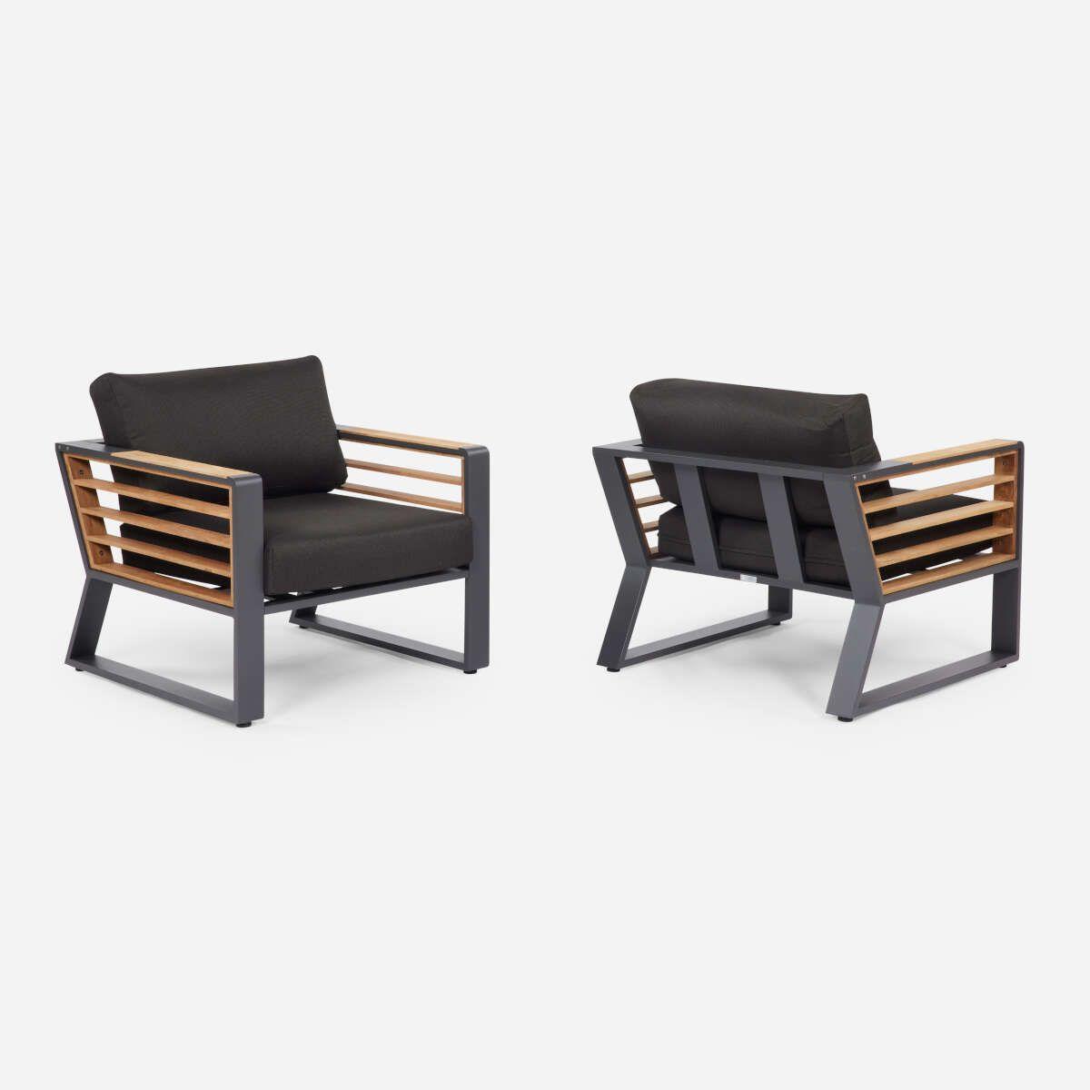 Set living de Terraza Rosen Marasusa II 4 Piezas Negro-3