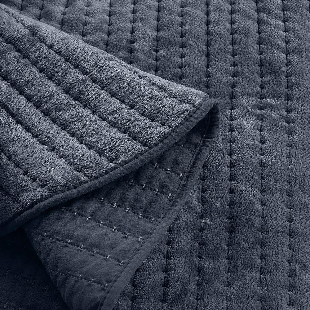Cubrecama Flannel Supersoft Azul 1,5 Plazas-2