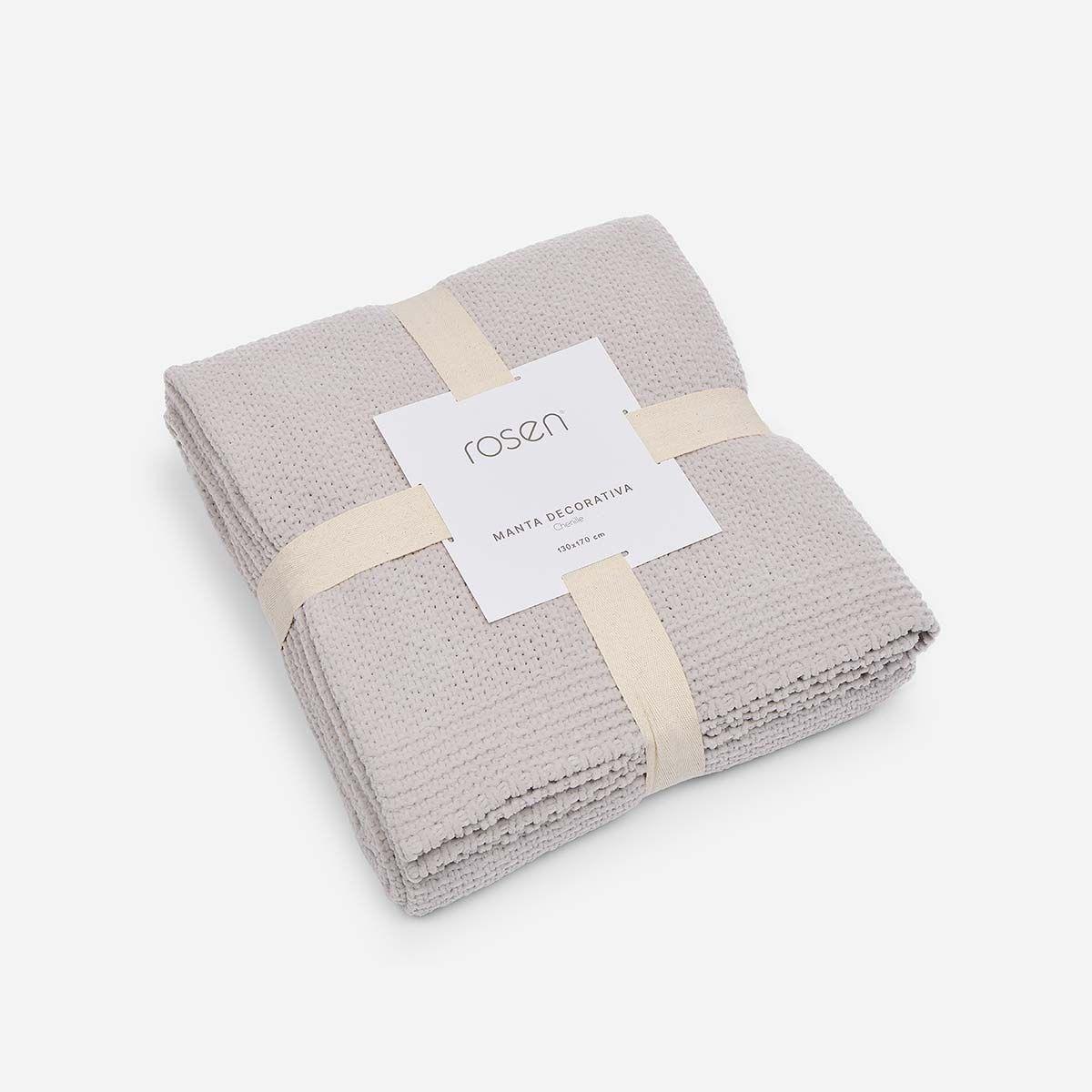 Manta New Chenille Perla 130x170 cm-2