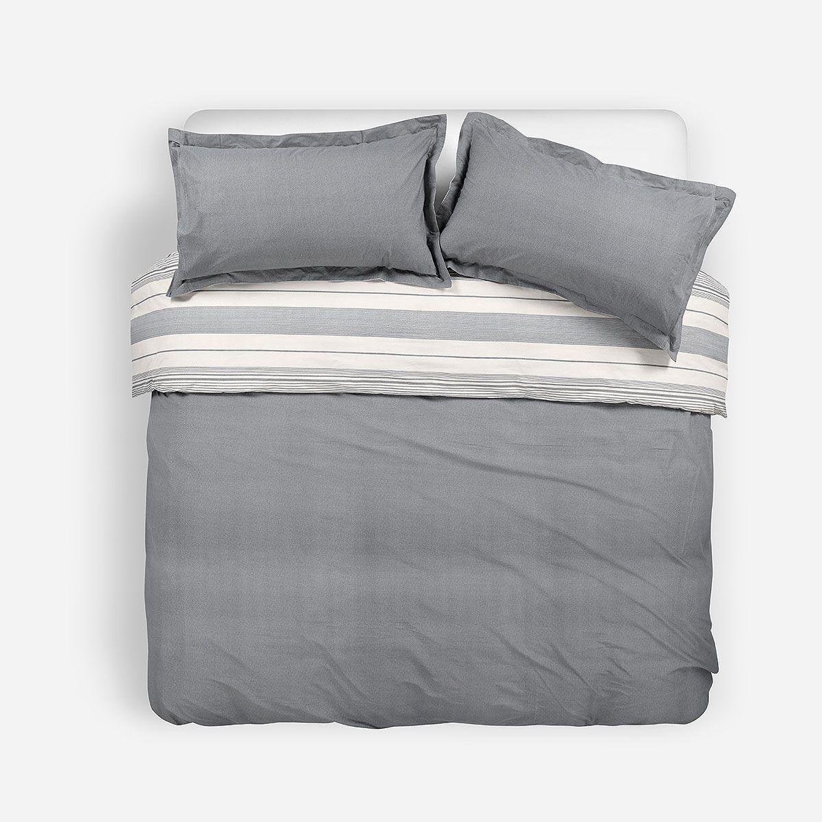 Funda Plumón Algodón Reversible Estampada Frigg 2 Plazas-1