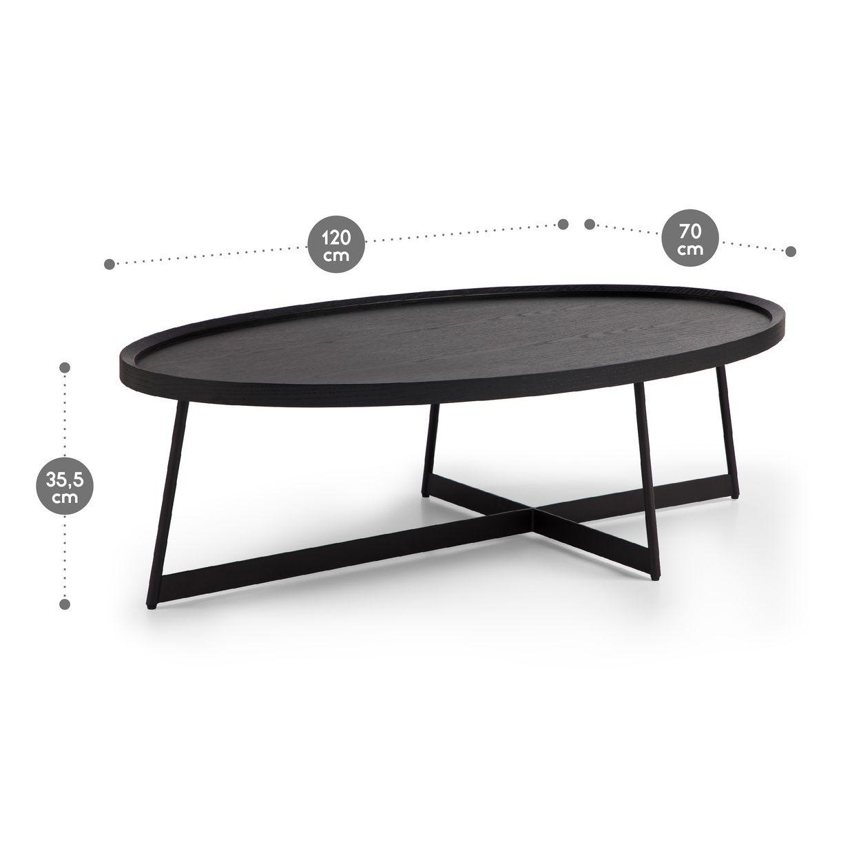 Mesa de Centro Rosen Liberty 120x70 cm Negro-2