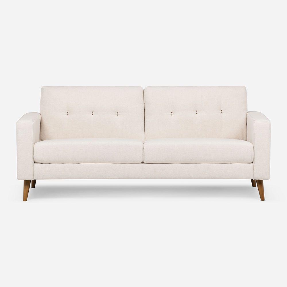 Sofá Rosen Sablon 3 Cuerpos Tela Blanco-0