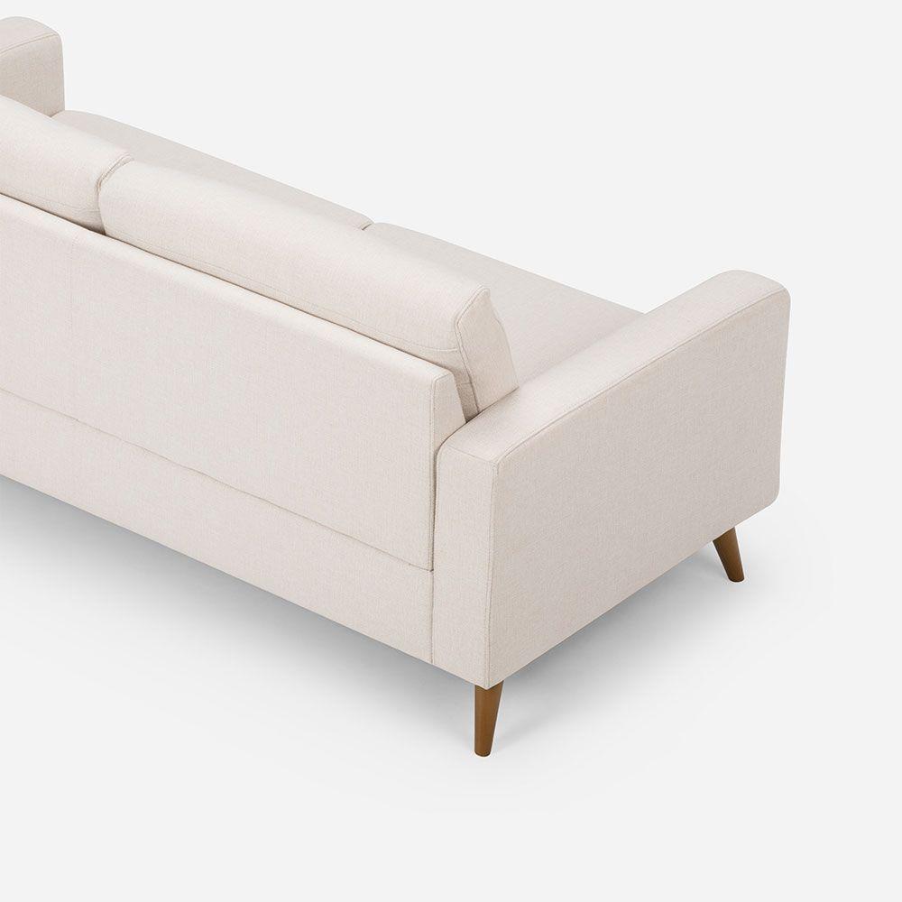 Sofá Rosen Sablon 3 Cuerpos Tela Blanco-4