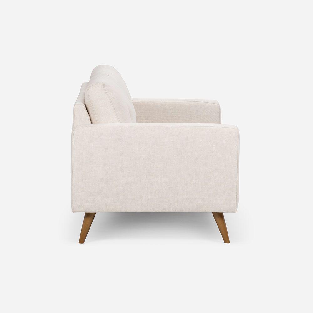 Sofá Rosen Sablon 3 Cuerpos Tela Blanco-5