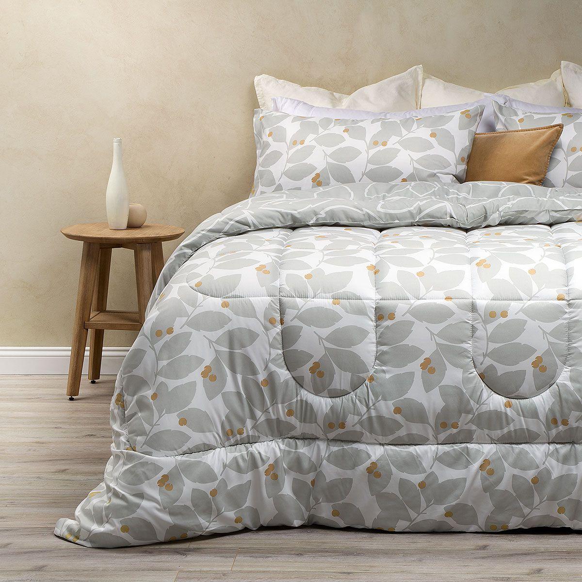 Plumón Reversible Soft Touch Alba Gris 2 Plazas-2