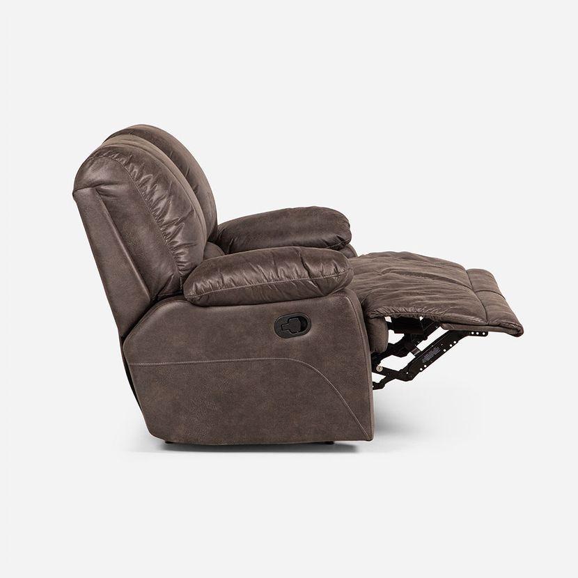 Sofá Reclinable Rosen Bucarest Manual 2 Cuerpos Tela Café-3