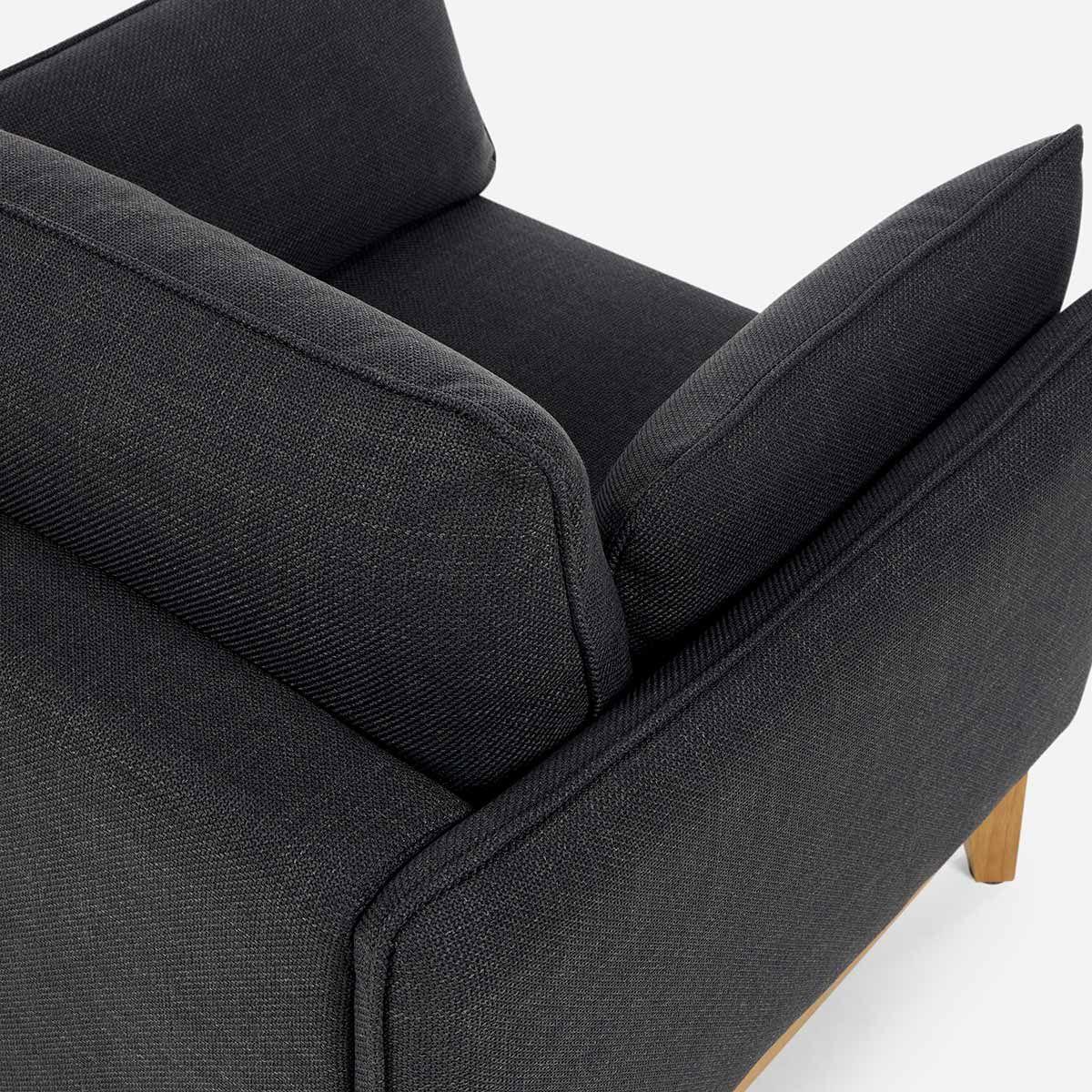 Sillón Holstebro 1 Cuerpo Tela Charcoal-6