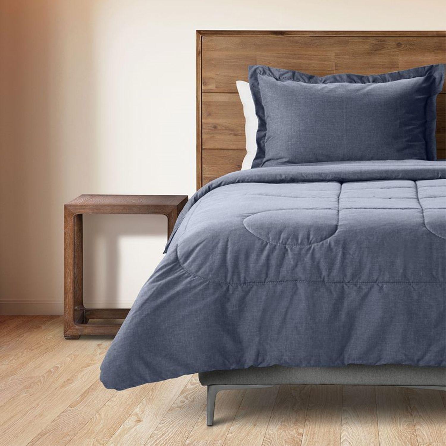 Plumón Rosen Unicolor Stitch 1,5 Plazas Navy-0