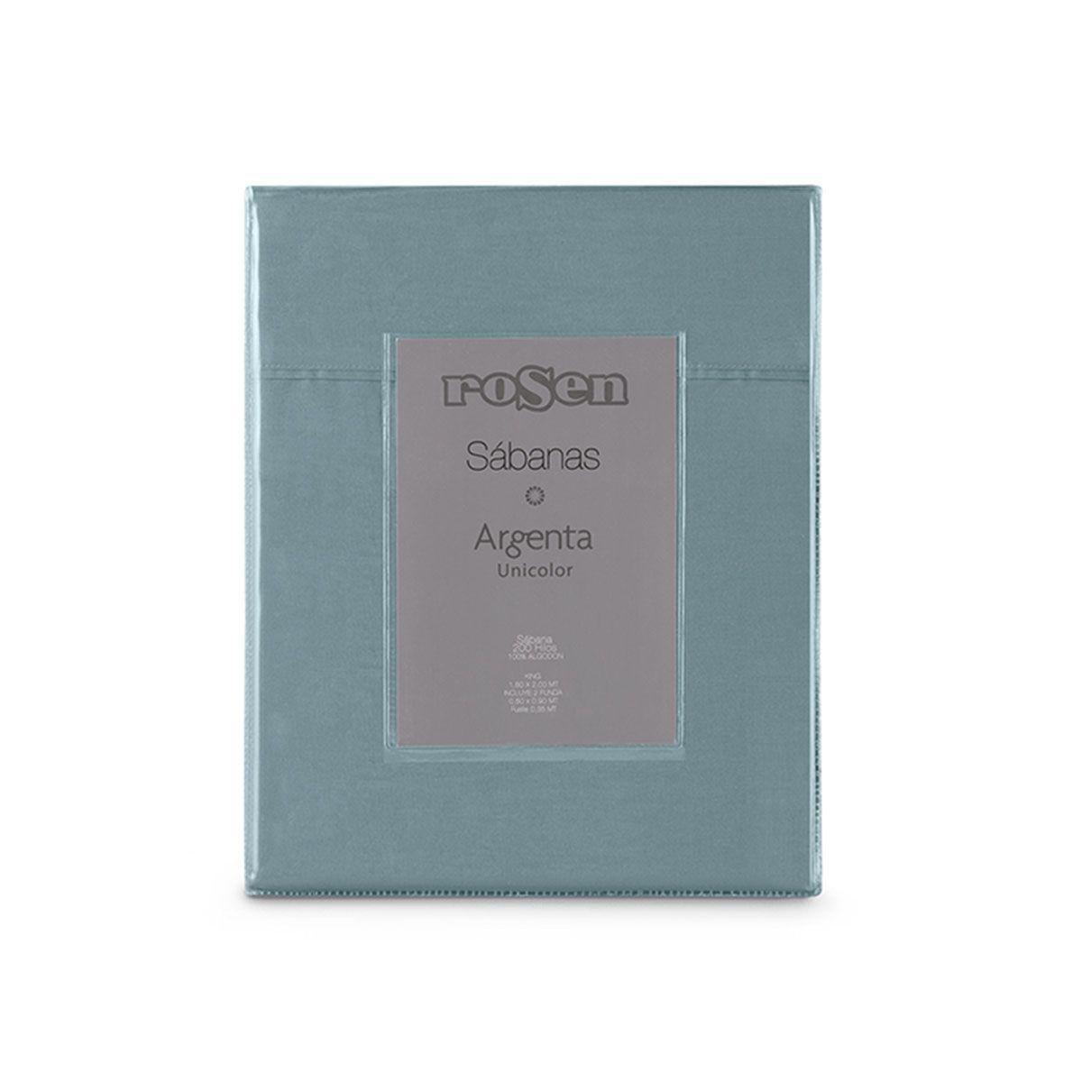 Sábana Rosen 200 Hilos Algodón Lisa Verde Súper King-0