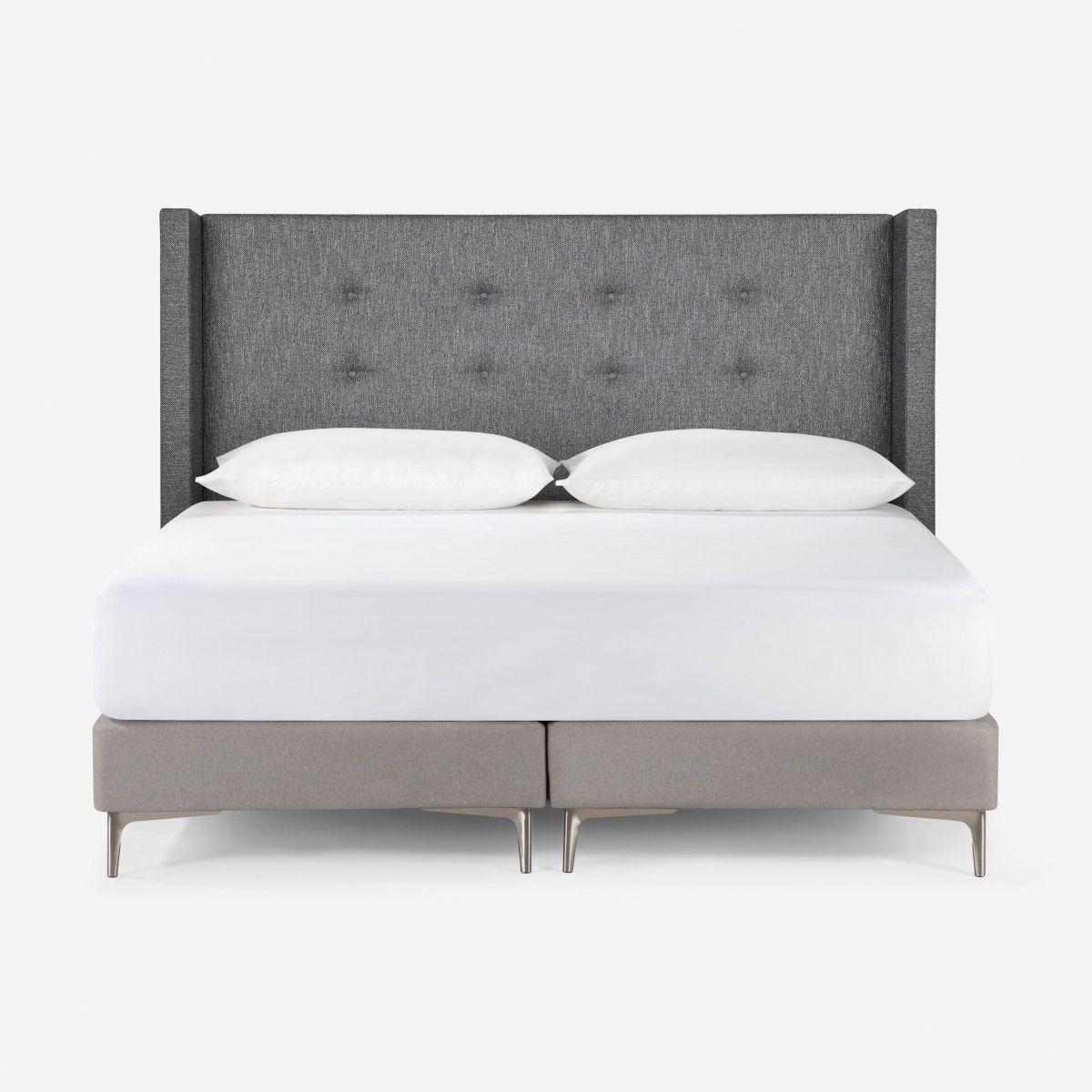 Respaldo Brickell Tela Charcoal Super King-3