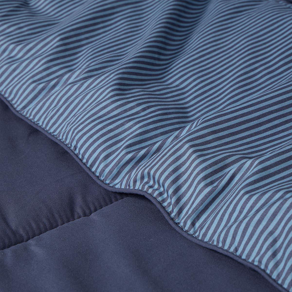 Plumón Bicolor Lines Reversible 1,5 Plazas Denim-4