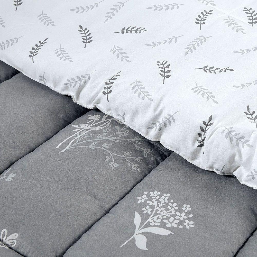 Plumón Reversible Soft Touch Astrid Gris/Blanco 1,5 Plazas-4