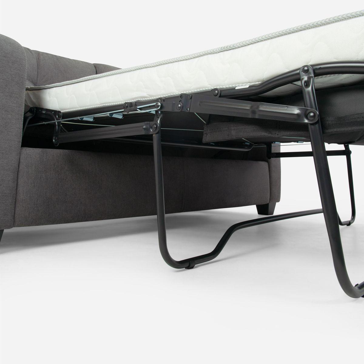 Sofá Cama Rosen Valentino 2 Cuerpos Tela Gris-3