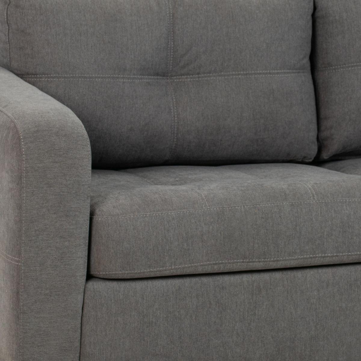 Sofá Cama Rosen Valentino 2 Cuerpos Tela Gris-4