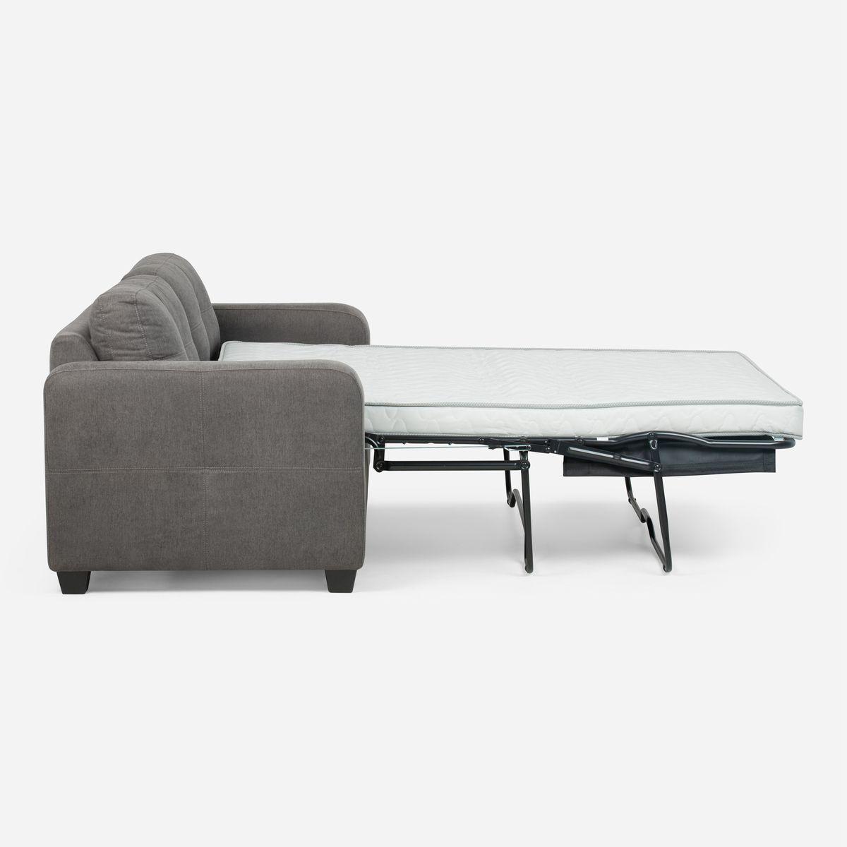 Sofá Cama Rosen Valentino 2 Cuerpos Tela Gris-5