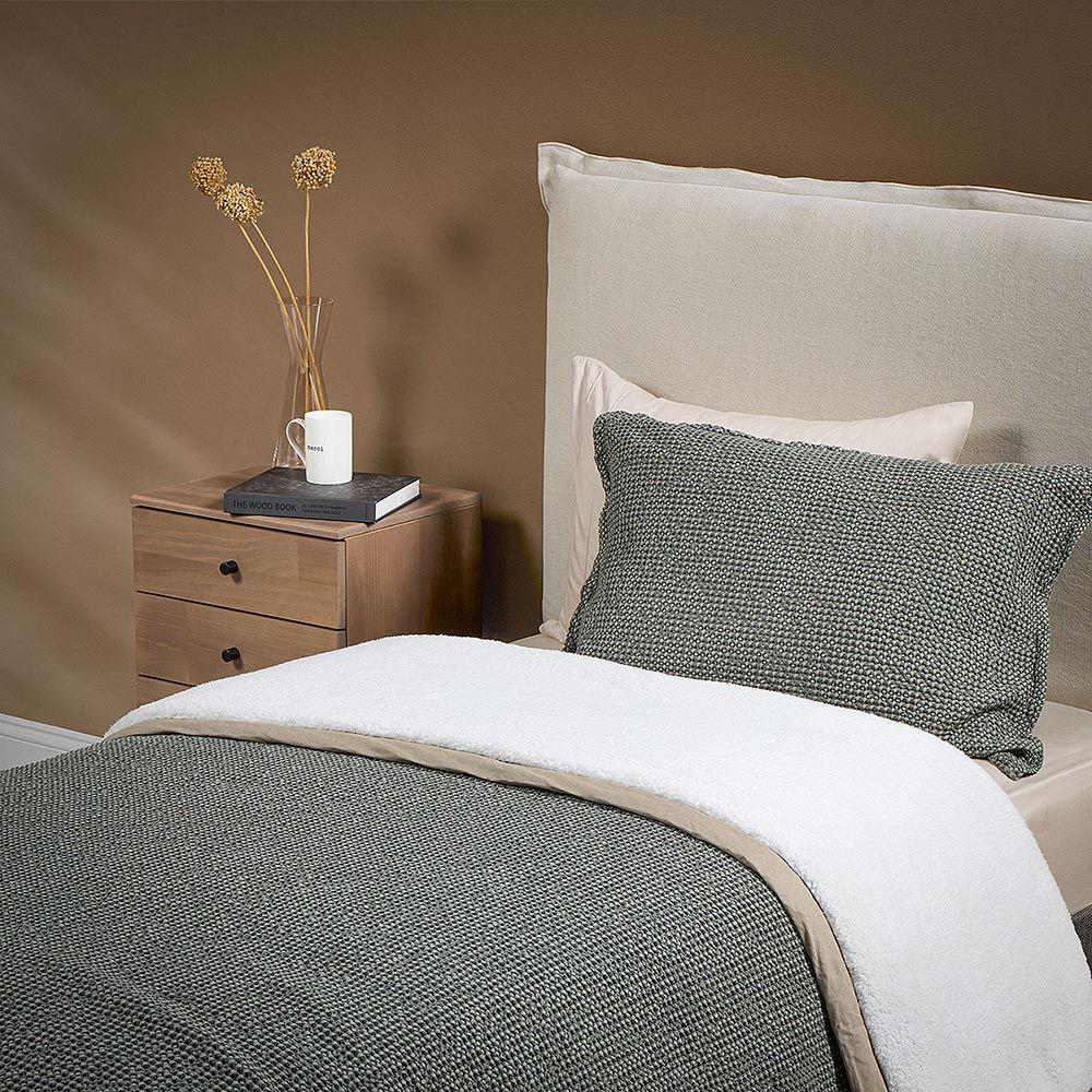 Cobertor Favo Cozy Dark Olive 1.5 Plazas-2