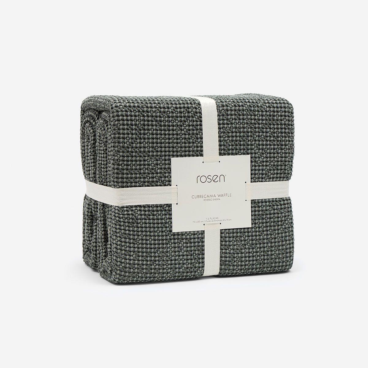 Cobertor Favo Cozy Dark Olive 1.5 Plazas-4