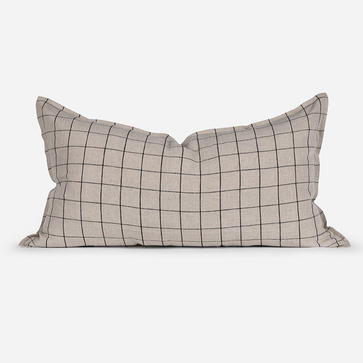 Cojín Froens Lino Cuadrille 85 x 45 cm Beige-0