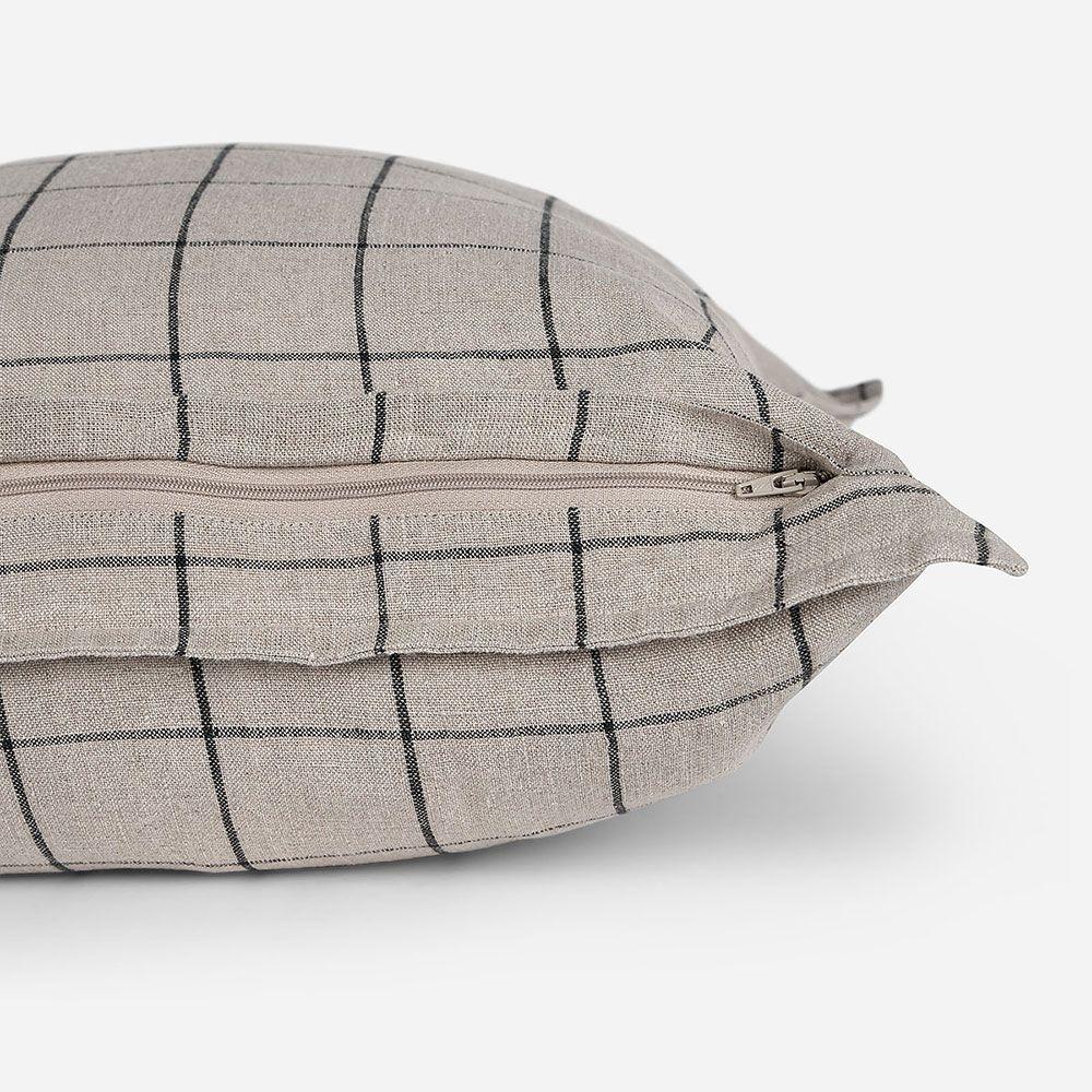 Cojín Froens Lino Cuadrille 85 x 45 cm Beige-2