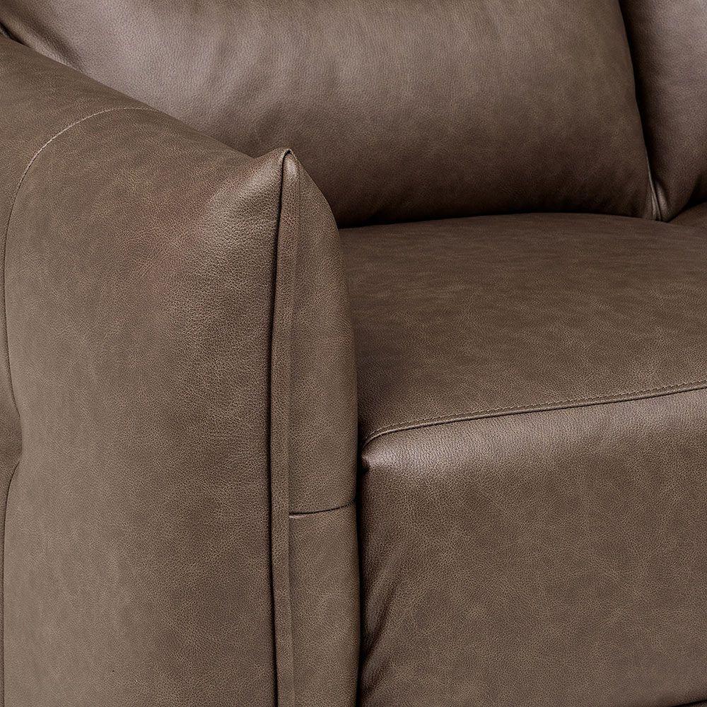 Sofá Reclinable Kano 2 Cuerpos Eléctrico Tela Café-4