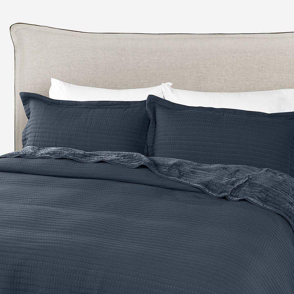 Cubrecama Flannel Supersoft Azul King-2