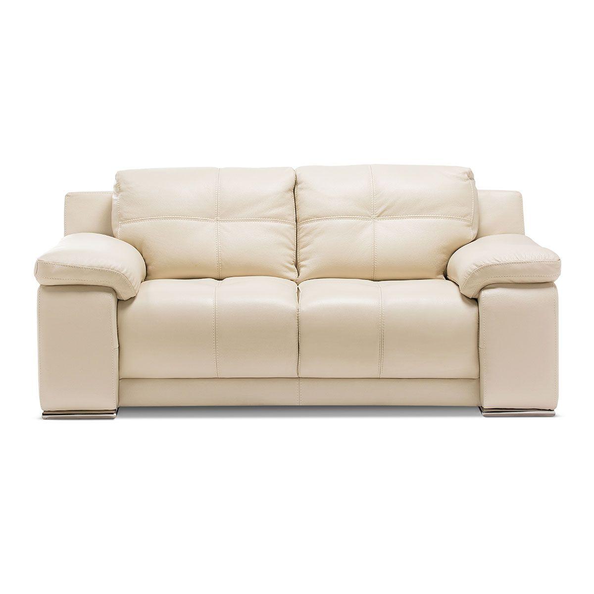 Sofá Rosen 5037 2 Cuerpos Cuero Beige-0