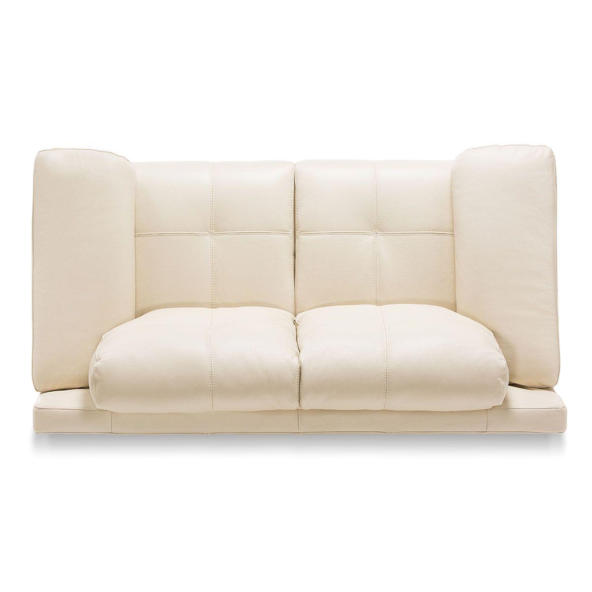 Sofá Rosen 5037 2 Cuerpos Cuero Beige-5