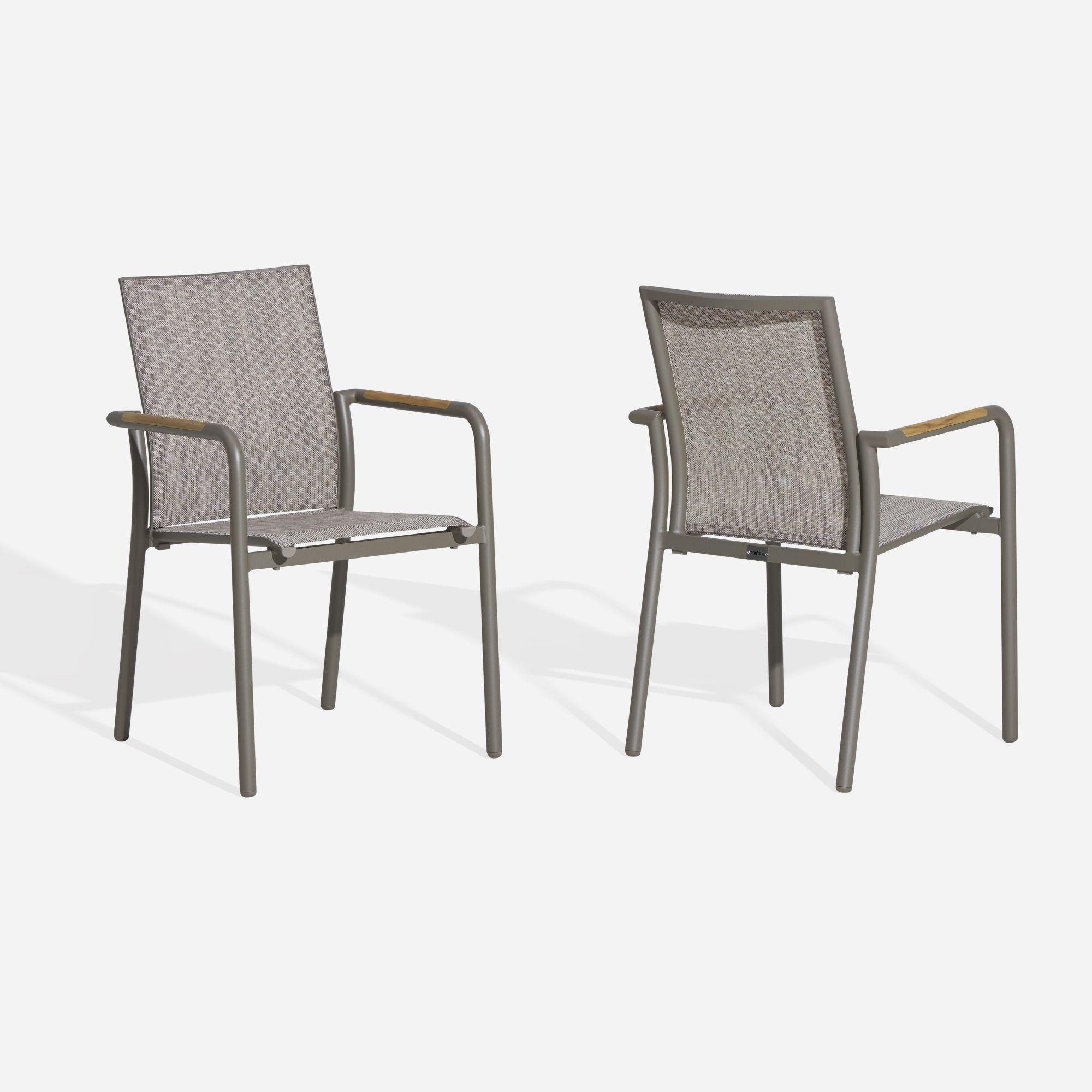 Set Comedor de terraza Salema + 6 Sillas Sanya Gris-3