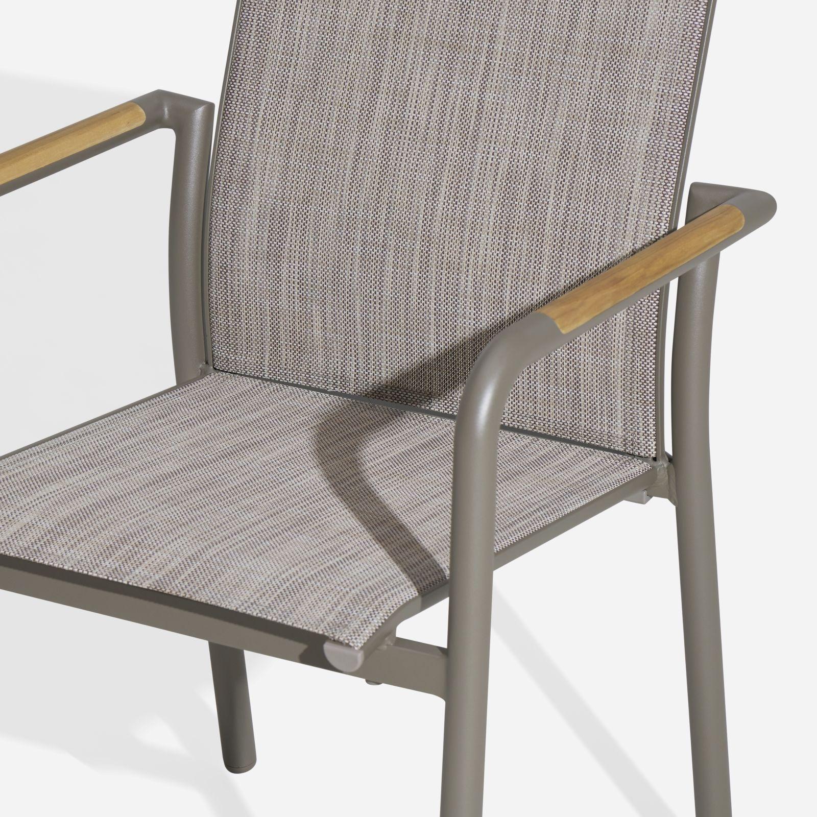 Set Comedor de terraza Salema + 6 Sillas Sanya Gris-4