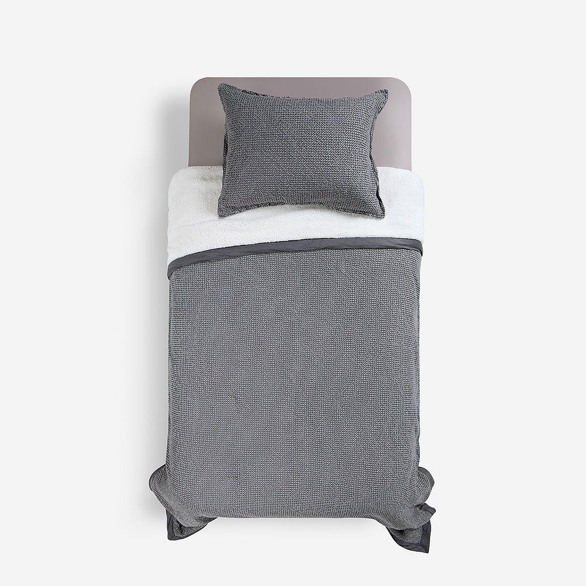Cobertor Favo Cozy Grafito 1.5 Plazas-1