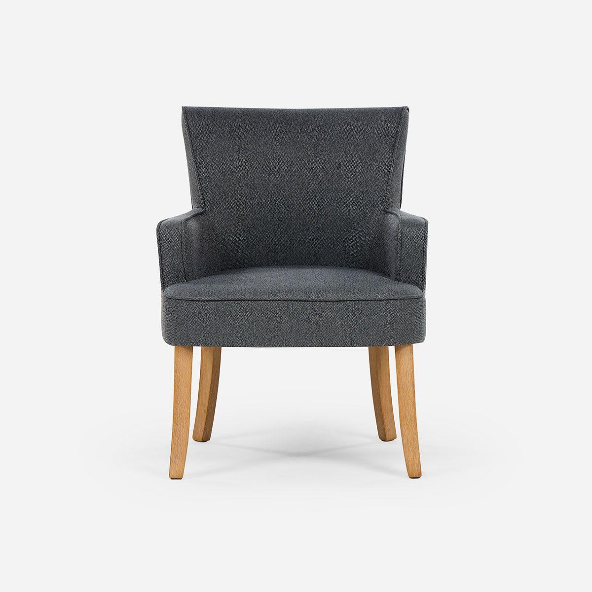 Set 2 Poltronas Emily II Tela Grafito-3