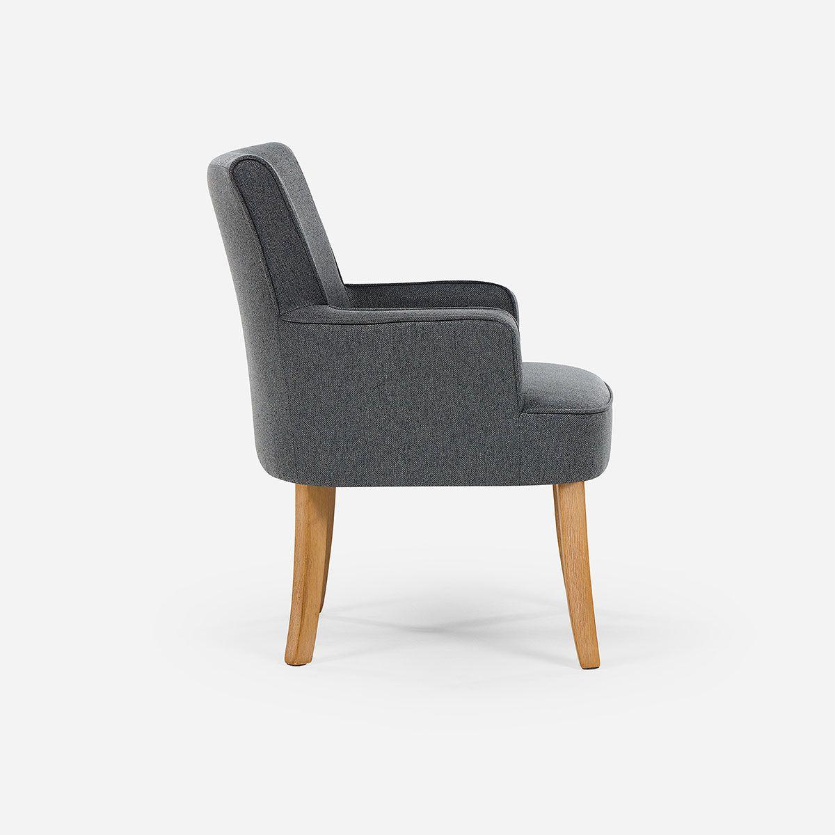 Set 2 Poltronas Emily II Tela Grafito-4