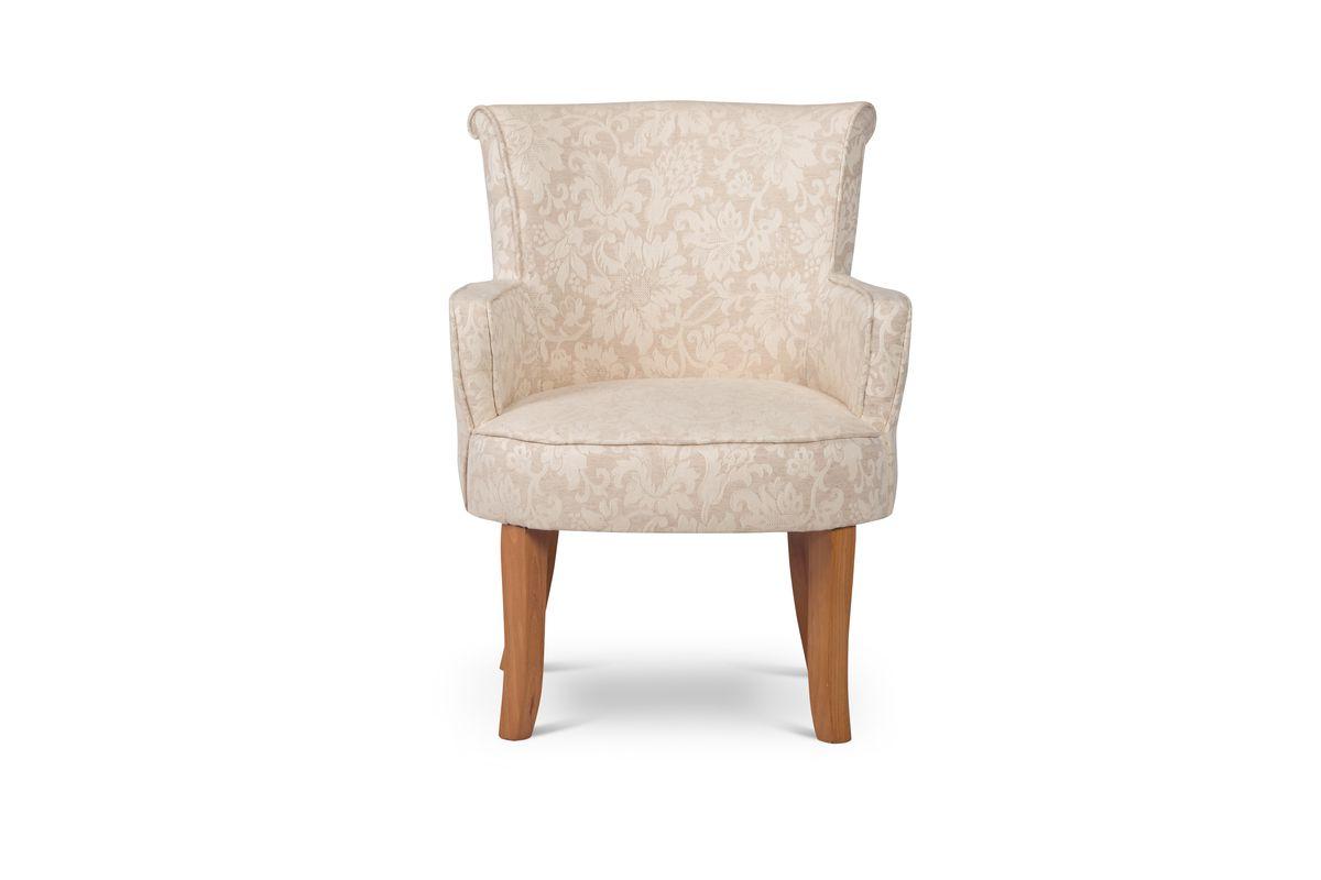 Set 2 Poltronas Rosen Emily Tela Flor Beige-2