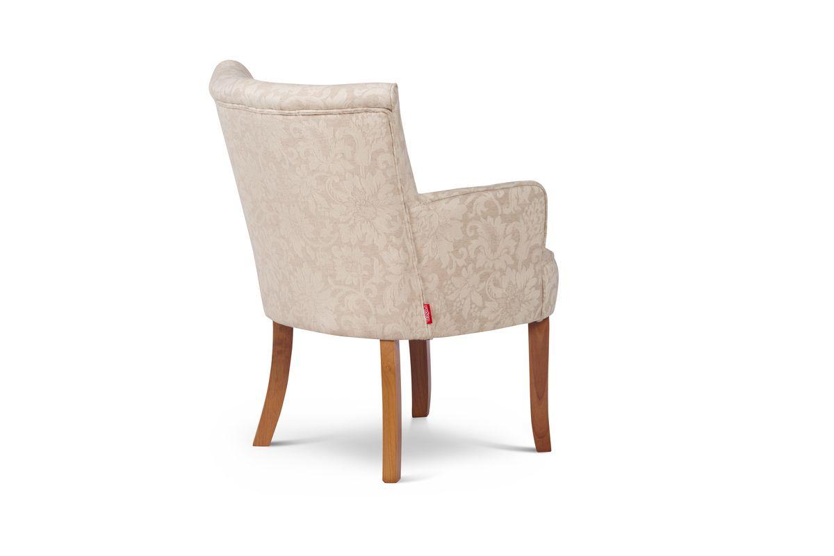 Set 2 Poltronas Rosen Emily Tela Flor Beige-4