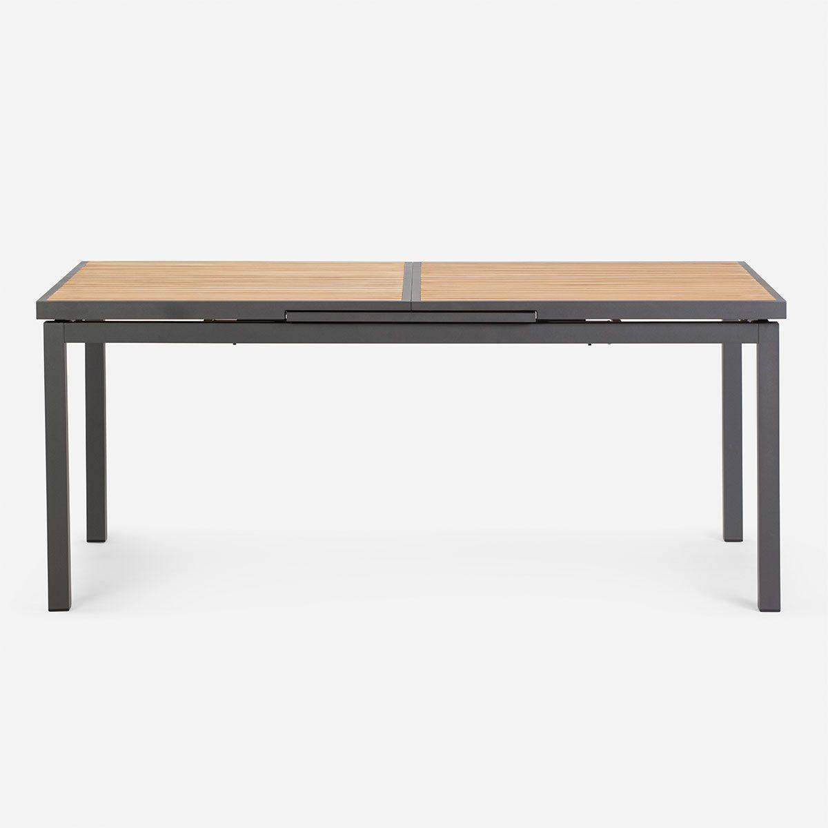 Mesa de Terraza Rosen Extensible Ohope Gris/Café-4
