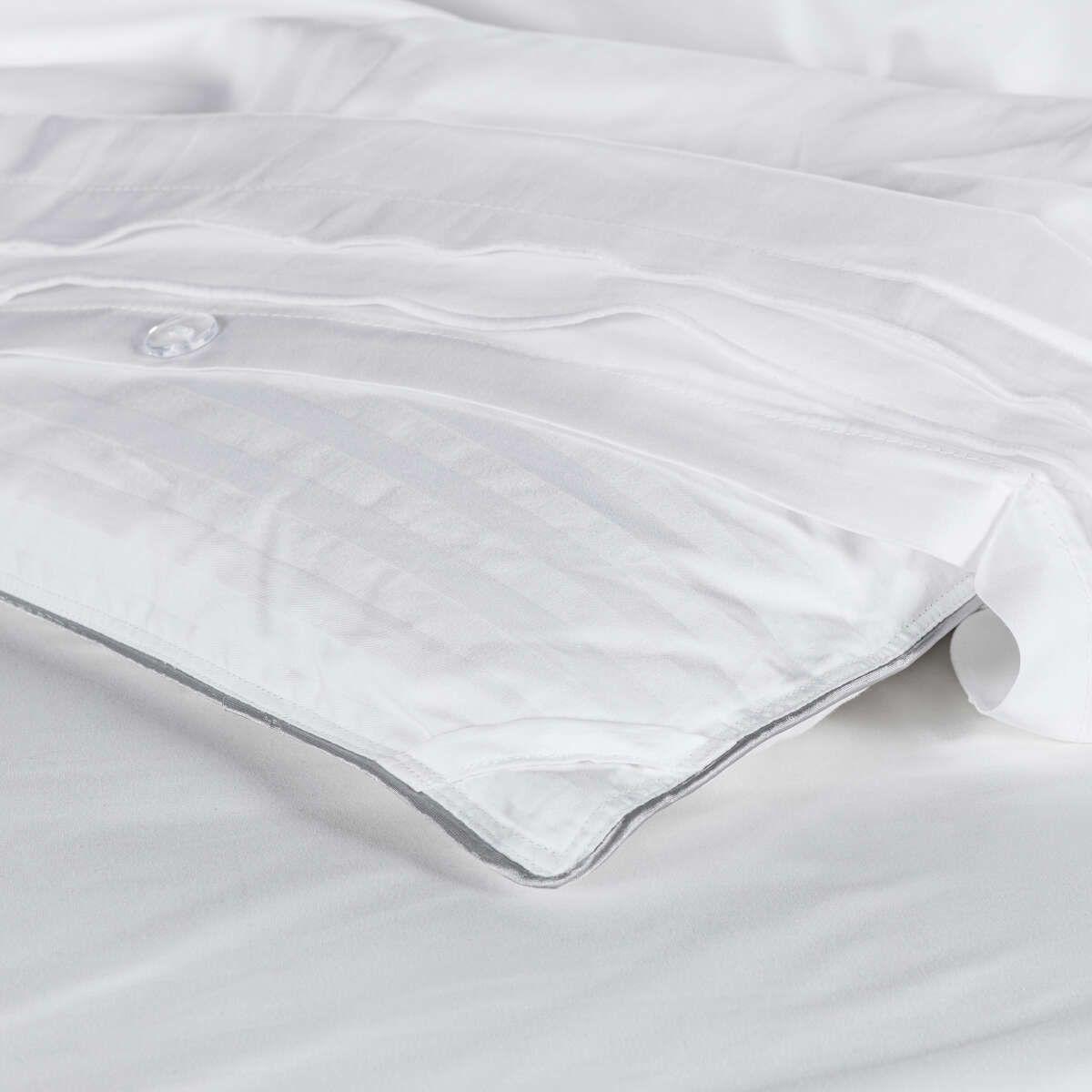 Funda Plumón Rosen Algodón Festón Blanco Super King-2