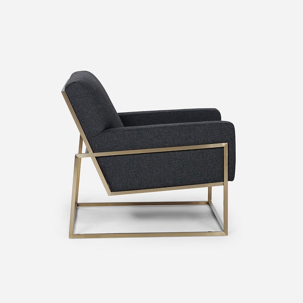 Poltrona Rosen Bigli Tela Grafito-2