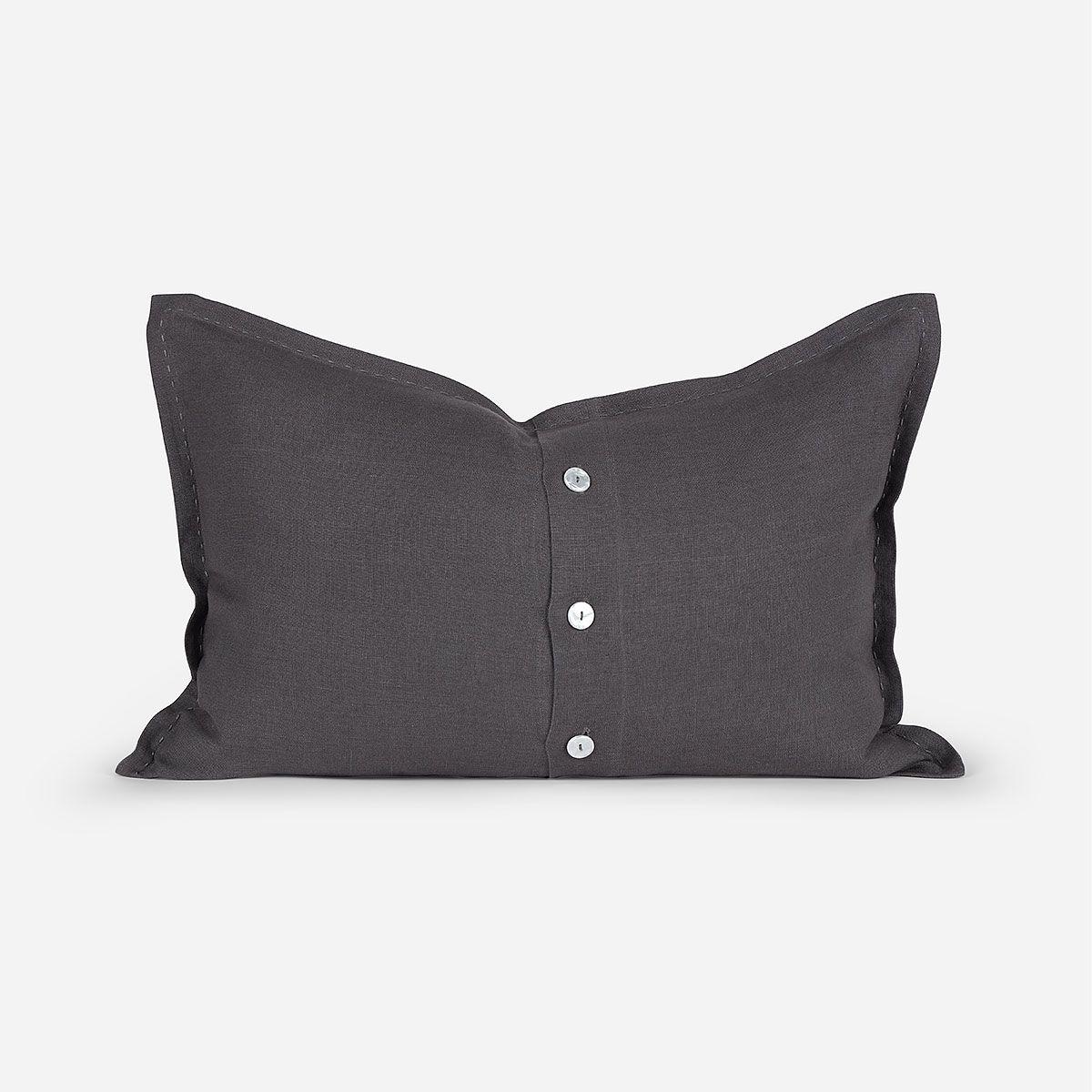 Funda de Cojín Froens Lino 60 x 40 cm Grafito-1